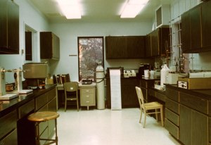 Interior view of the Sand Hill Rd. facility, 1974.
