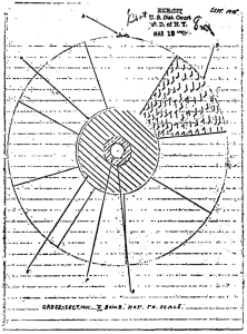 Greenglass's sketch of an implosion-type nuclear weapon, ca. September 1945.